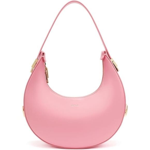 Shoulder Bag, Tote Bag with 2 Zipper Closure Pink - Picture 1 of 5